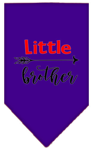 Little Brother Screen Print Bandana Purple Small